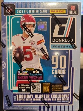 2025 Panini Donruss Football Holiday Trading Cards Blaster Box (90)